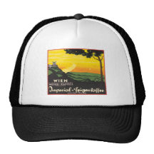 Wien Travel Poster Mesh Hat