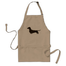 Wiener Dog Silhouette (Short Haired Dachshund) Apron