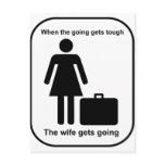 wife_gets_going_Black Postcard
