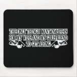 Wife Girlfriend Get Along Black Mouse Mats