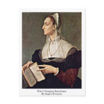Wife Of Sculptor Bartolomeo By Angelo Bronzino Postcards