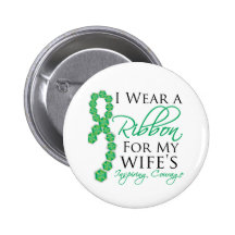 Wife's Inspiring Courage - Liver Cancer Button