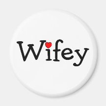 Wifey with Heart Fridge Magnets