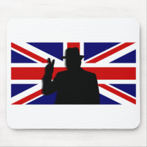 Wiinston Churchill British bulldog Mouse Mat