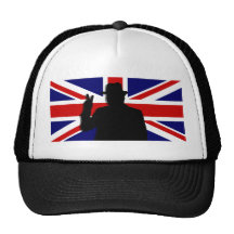 Wiinston Churchill British bulldog Trucker Hats