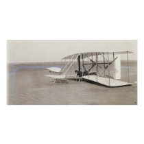 Wilbur Wright in Prone Position in Damaged Machine