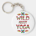 Wild About Yoga Keychain