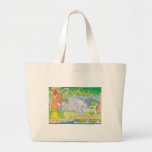 Wild Animal Friends Playing Hide and Seek Canvas Bag