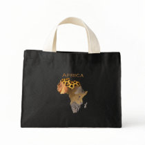 Wild Animal Textures Map of Africa Tote Bag