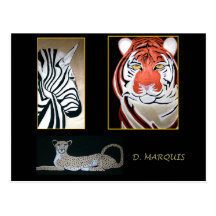 "WILD ANIMALS" By D. MARQUIS POSTCARDS