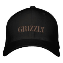 WILD ANIMALS - GRIZZLY BEAR EMBROIDERED HAT