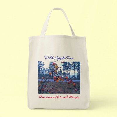 Wild Apple Tree Canvas Bag by maritune