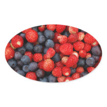Wild berries Oval Sticker