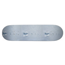 Wild Bird Footprints in Snow Custom Skateboard