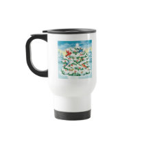 Wild Birds in Nature with Starlit Christmas Tree Coffee Mugs