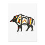 Wild boar 001 post card