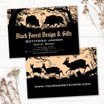 Wild Boar and Deer: German Silhouette / Paper Cut
