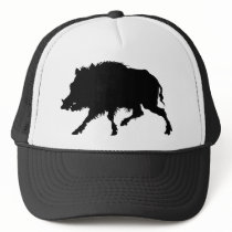 Wild Boar From Antique German Engraving Hats