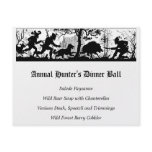 Wild Boar Hunters Dinner Menu invitations