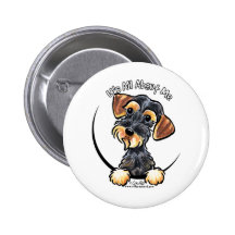 Wild Boar Wirehaired Dachshund Its All About Me Pinback Buttons