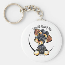 Wild Boar Wirehaired Dachshund Its All About Me Keychains