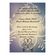 Wild Cat Lovers Wedding Invitation