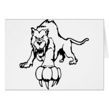 Wild cat, wildcat, bobcat, cat, panther, puma, mou card