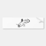 Wild Coelacanth Fish in Black and White Bumper Sticker