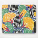 Wild Colourful Art Deco Floral Mousepad
