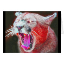 Wild *Cougar* Spirit Design Greeting Cards