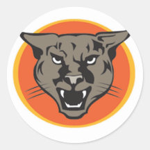 Wild Cougars from Junglewalk..com Round Sticker