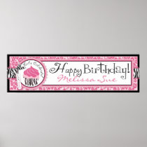 Wild Cupcake CP Birthday Banner Posters