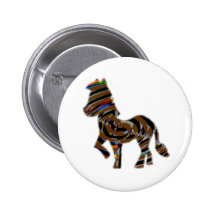 Wild Exotic Zebra - NOVINO Art101 Graphics Buttons