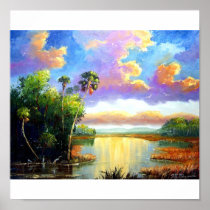 Wild Florida Country Painting Poster