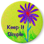 Wild Flower Keep It Simple Button