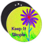 Wild Flower Keep It Simple Button
