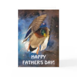 Wild Flying Duck Wildlife Father's Day Card