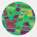 wild green round sticker