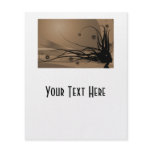 Wild Hair Lady Profile Silhouette - Black & Sepia Flyers