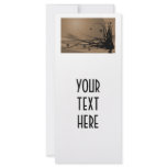 Wild Hair Lady Profile Silhouette - Black & Sepia Personalized Rack Card