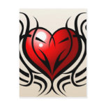 Wild Heart Tattoo style Post Cards