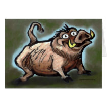 Wild Hog Greeting Card