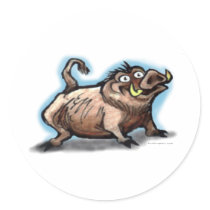 Wild Hog Round Sticker