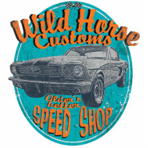 Wild horse customs cars acrylic cut outs