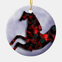 Wild Horses #21 Ruby and Ashes Christmas Ornament