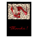 Wild Little Red Bow Peep Thanks cards