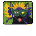 Wild Mardi Gras Cat Party New Orleans Mask Art Shi t-shirts