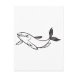 Wild Mekong Giant Catfish in Black and White Post Card