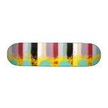 wild mystery texture lines stripped  skateboard