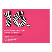 Wild n Sweet 16 Birthday Party Invitation